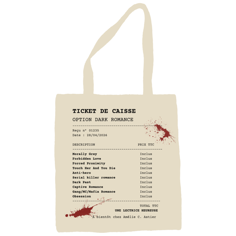 Tote Bag Ticket de caisse Dark Romance